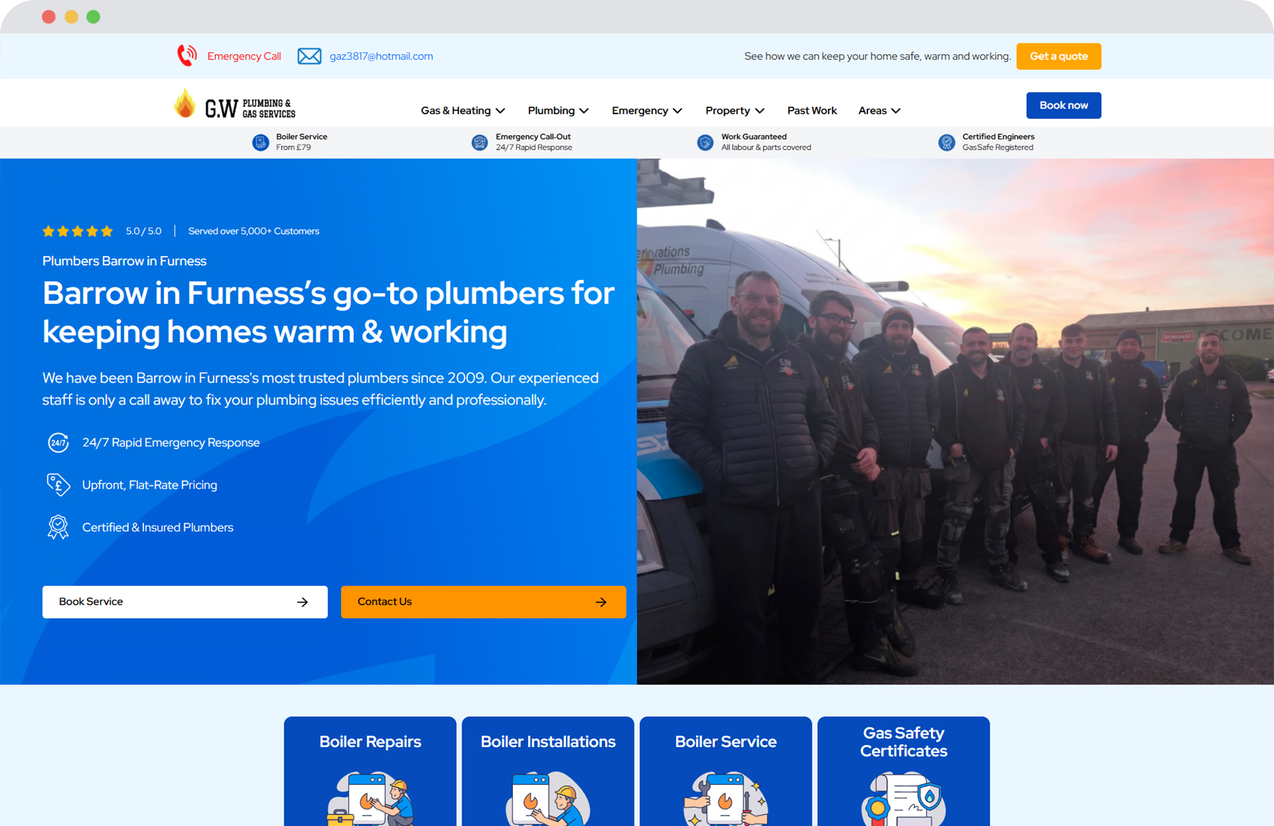 G.W Plumbing and Gas Services case study